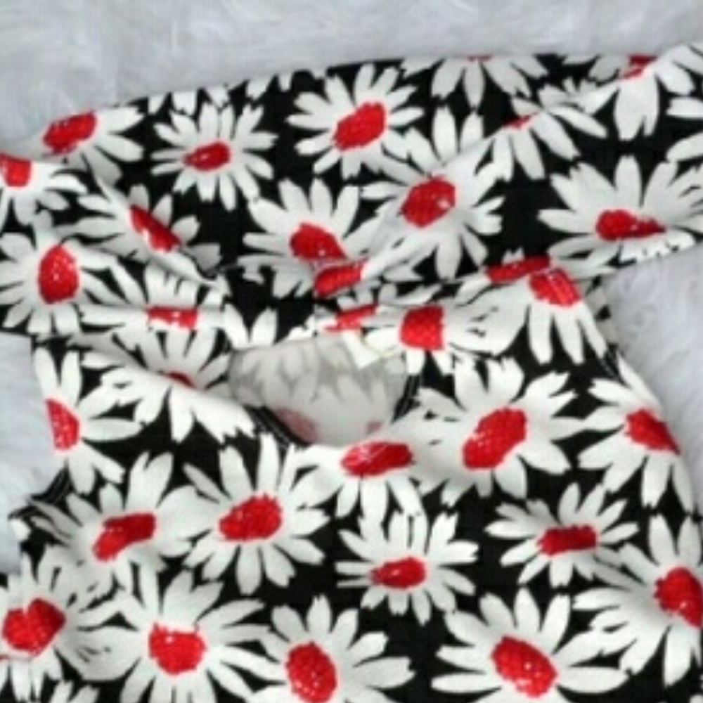 CROPPED TOP TOPS DAISY PRINT FLORAL - Picture 3 of 3